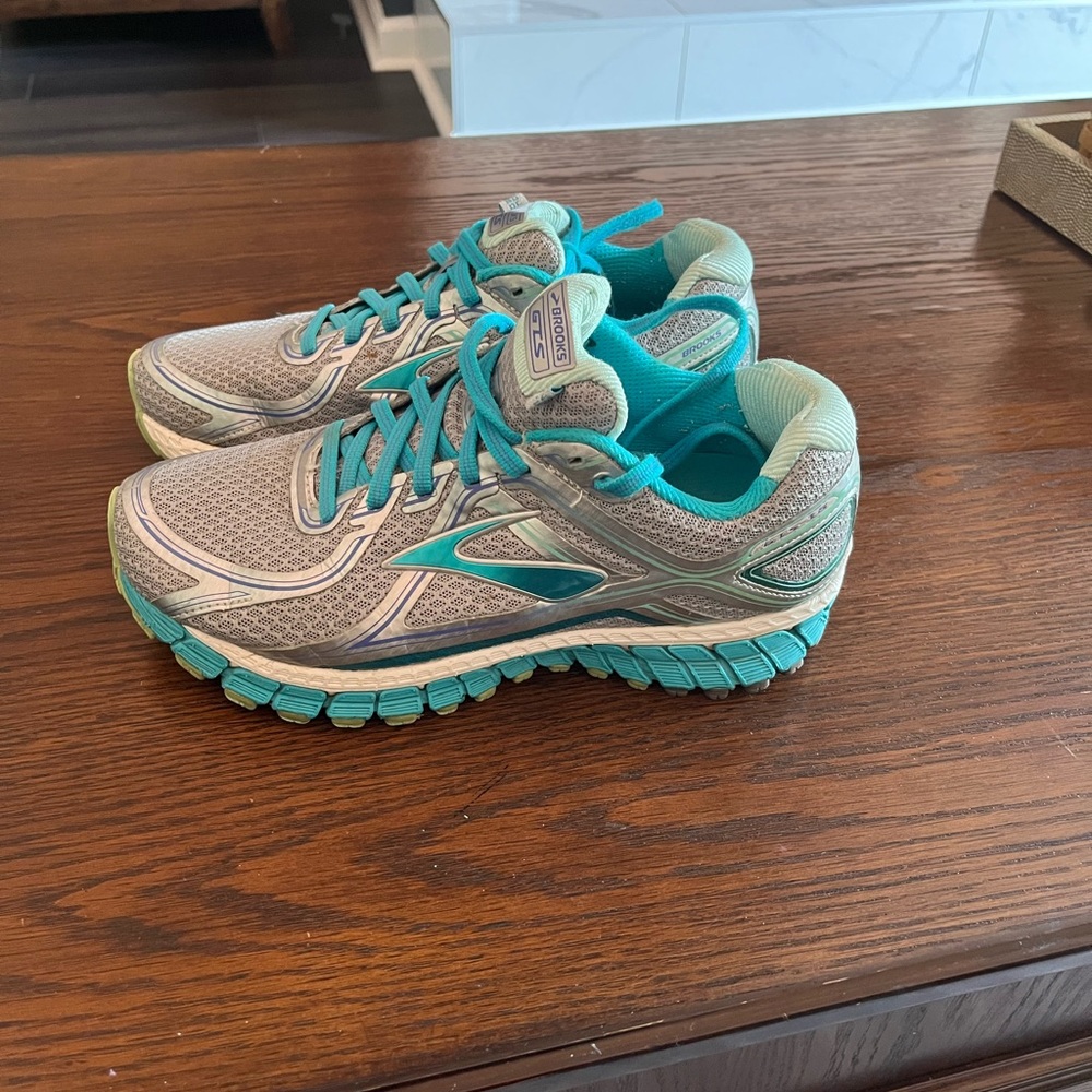 SALE! Brooks Gray and Blue Athletic Shoes with Durable Traction